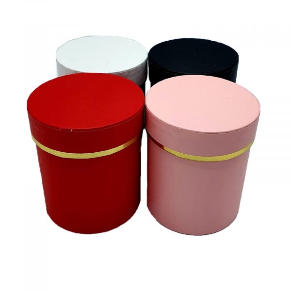 Cutii carton colorate 4/set cilindrice