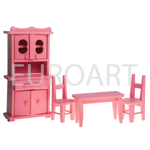 Mobilier lemn roz bucatarie