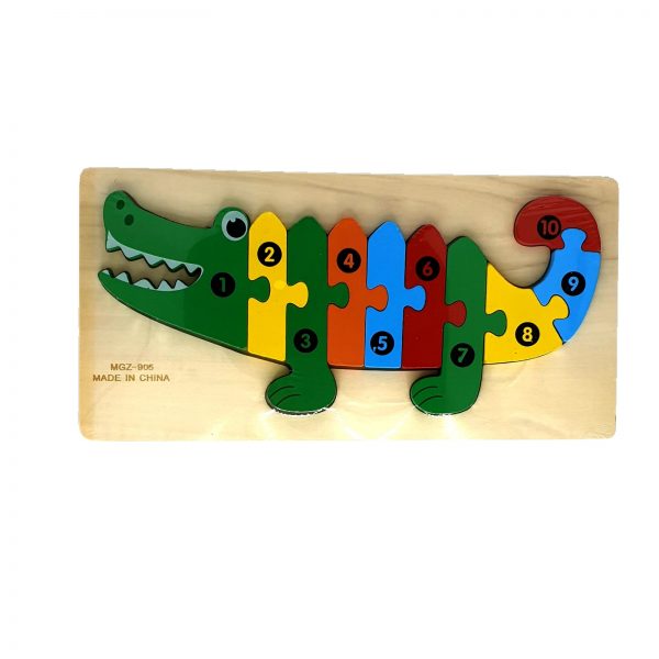 Puzzle lemn crocodil